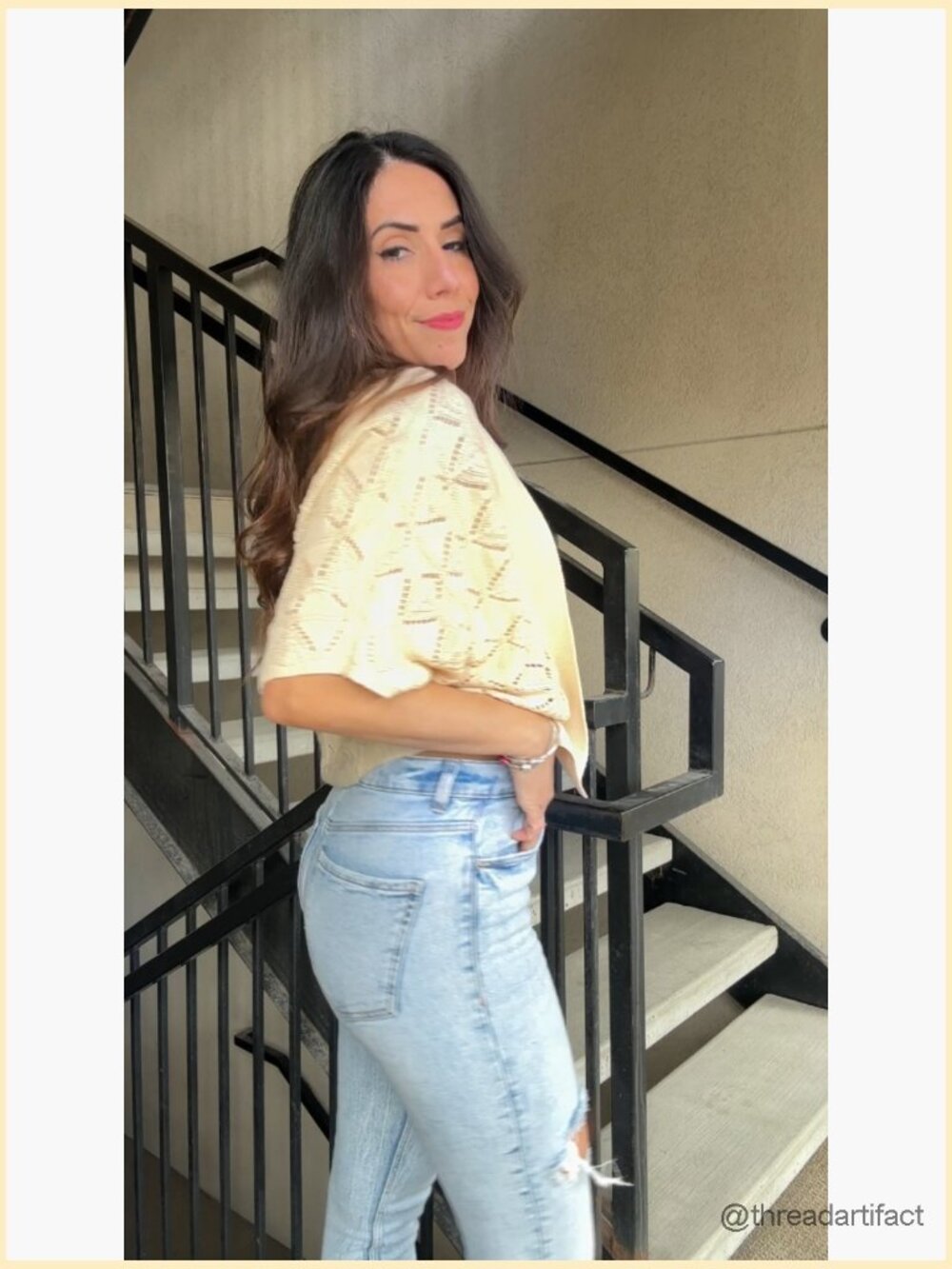 Boho Crochet Batwing Cardigan - Open Front Lightweight Summer Shrug - Picture 7 of 7